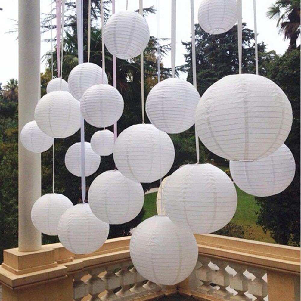 paper party lanterns with lights