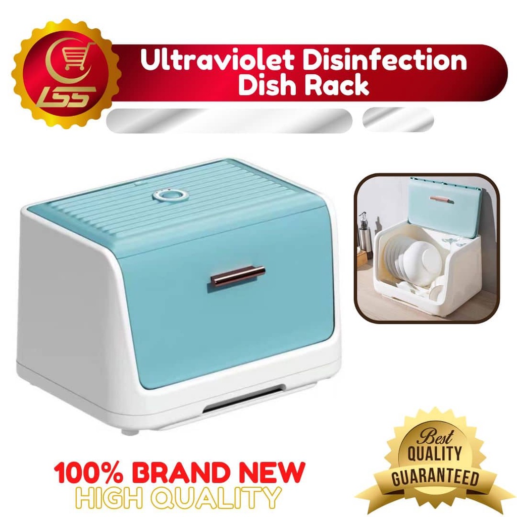 Kitchen Dish Rack with Cover Ultraviolet Disinfection Dish Rack Kitchen