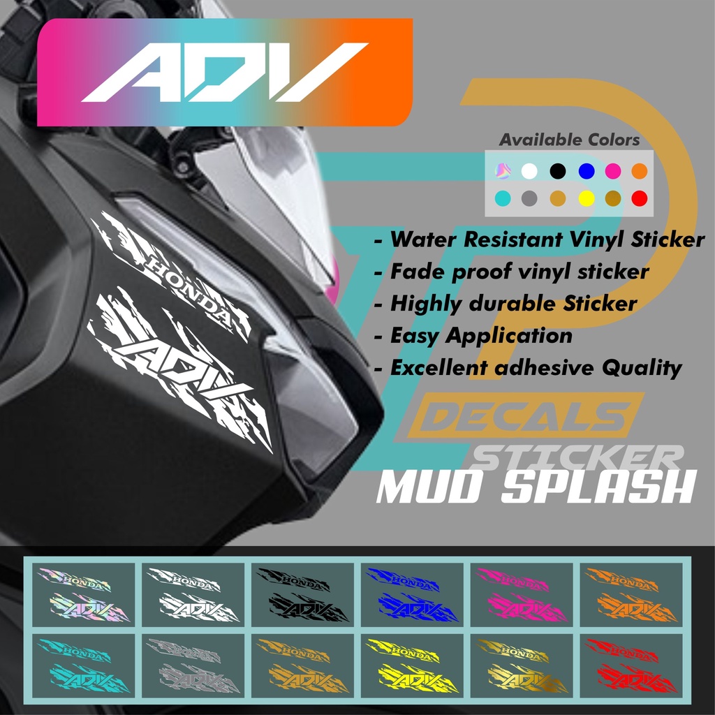 Honda ADV Mud Splash Decals Stickers Shopee Philippines