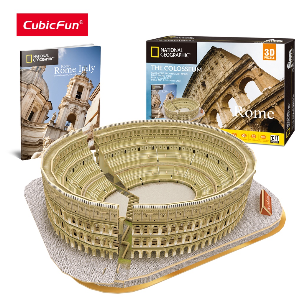 CubicFun 3D Puzzle Italy Roman Colosseum Model National Geographic ...