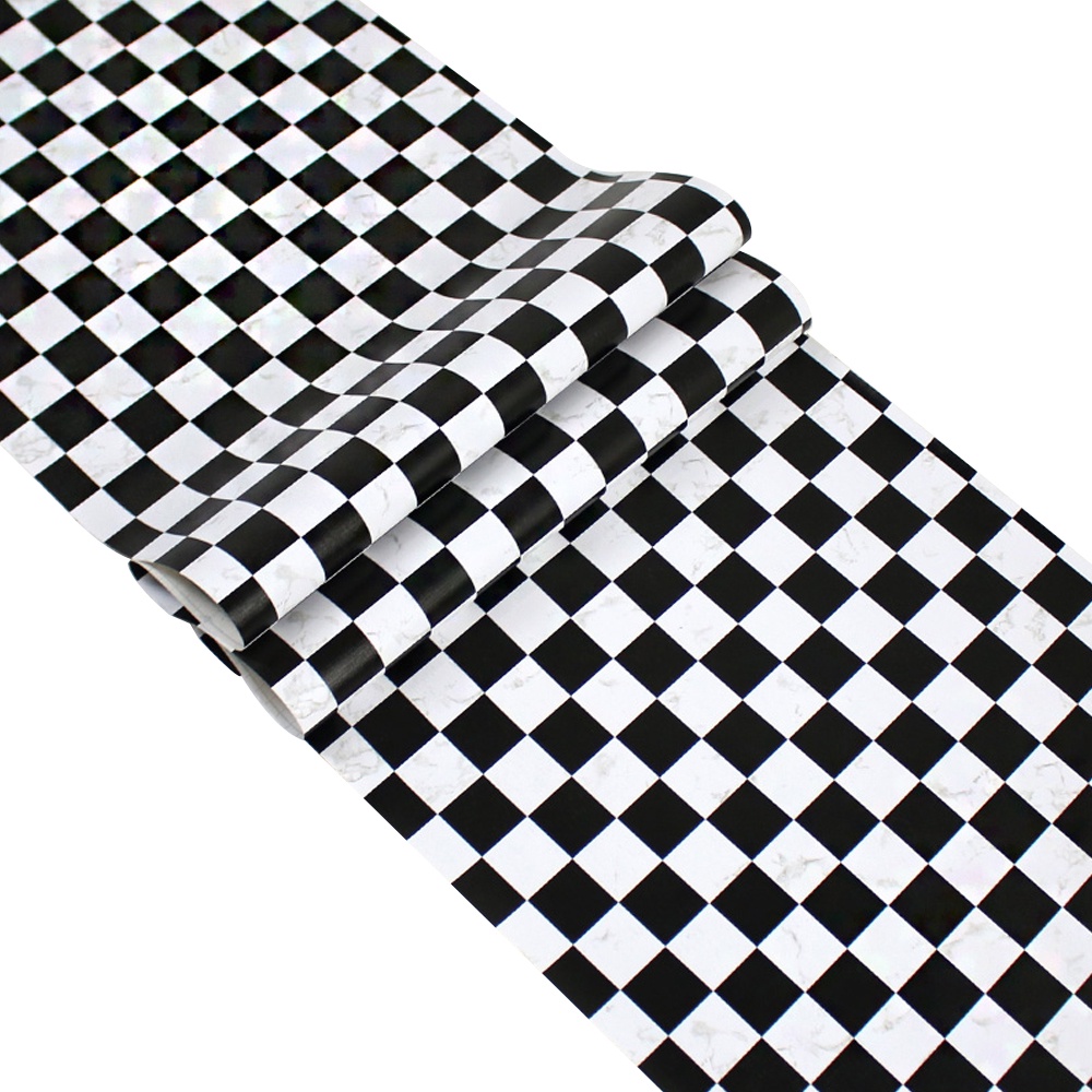 black and white square tiles DIY wallpaper home decoration 10meters by