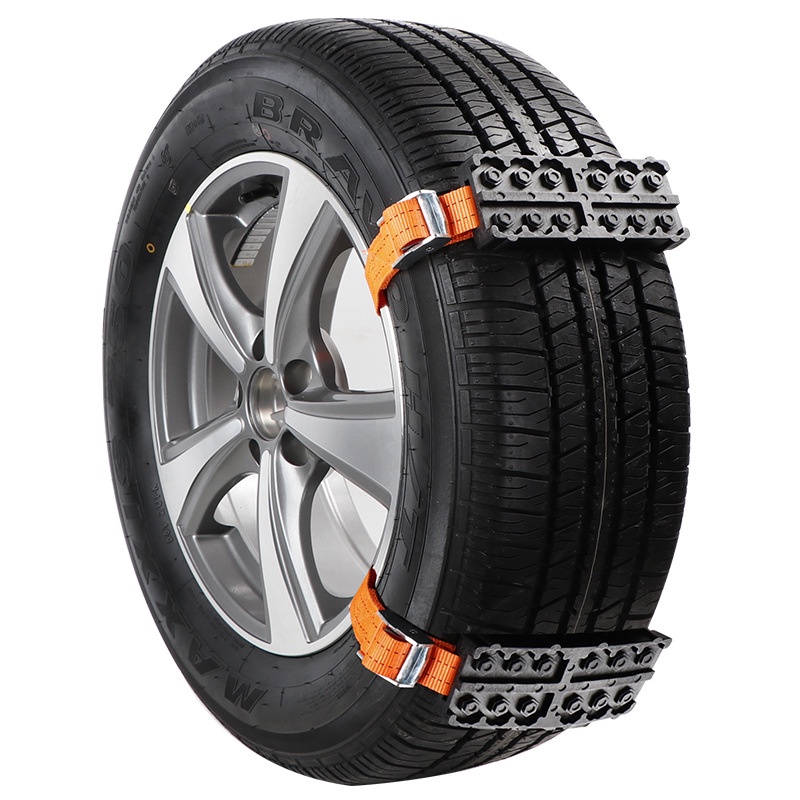 2Pcs Tire Wheel Chain Antislip Emergency Snow Chains For Ice/Snow/Mud