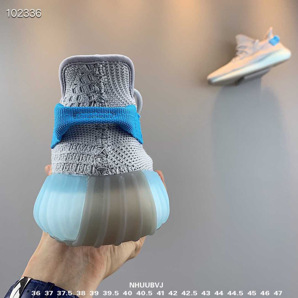 blue and grey yeezys