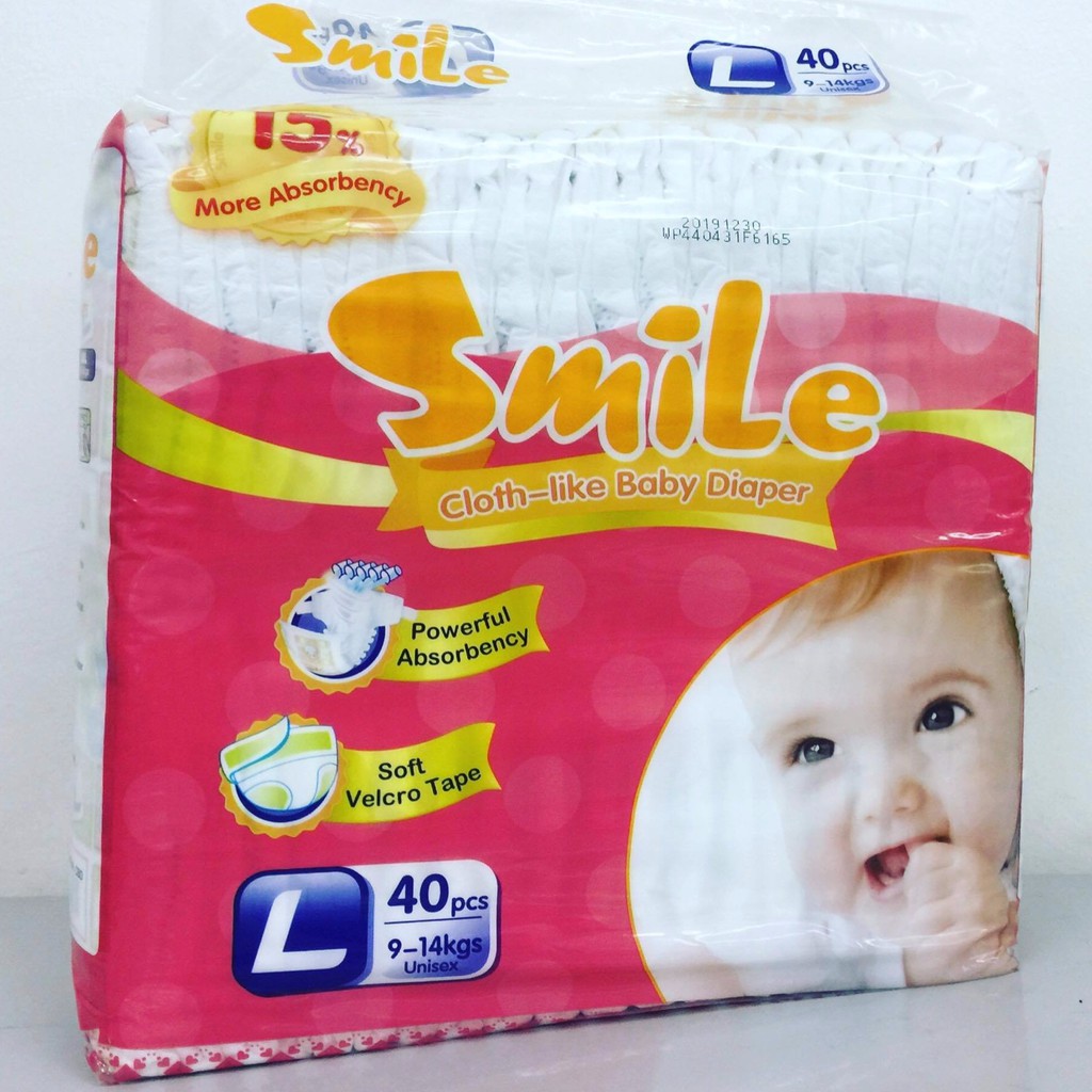 SMILE BABY DIAPER LARGE40 (COD AVAILABLE) Shopee