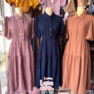 Polo Smocked Waist Maxi Dress • Luna Clo | Shopee Philippines