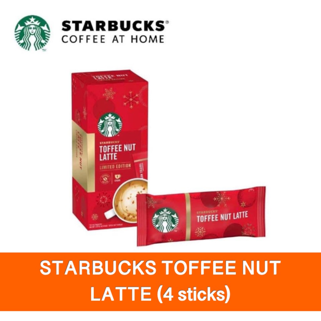 Starbucks Toffee Nut Latte Premium Instant Coffee (4 sticks) Shopee