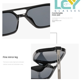 LCYY new double beam hollow sunglasses 2022 new retro net red concave shape square sunglasses 3517 (spot) #9