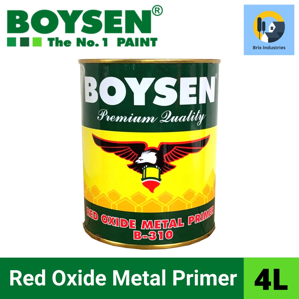 Boysen Red Oxide Metal Primer B310 4 Liters (Gallon) For Steel and