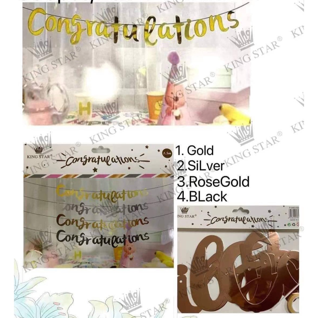 Congratulations Bunting 17CM | Shopee Philippines