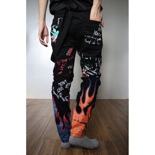 Graffiti Pants For Men - Hip Hop Pants - BLACK #2