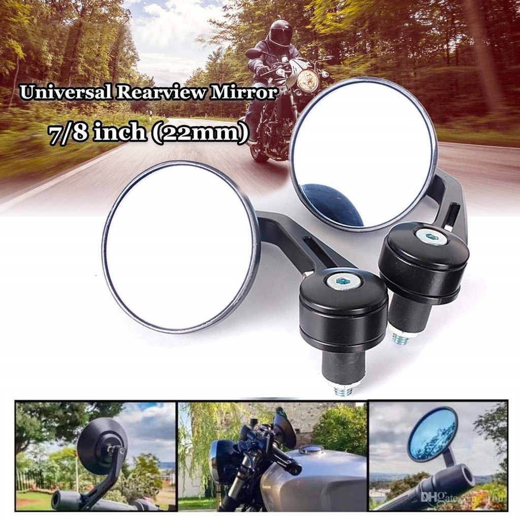 Universal 7 8 Round Bar End Rear Mirrors Motorcycle Side Mirror