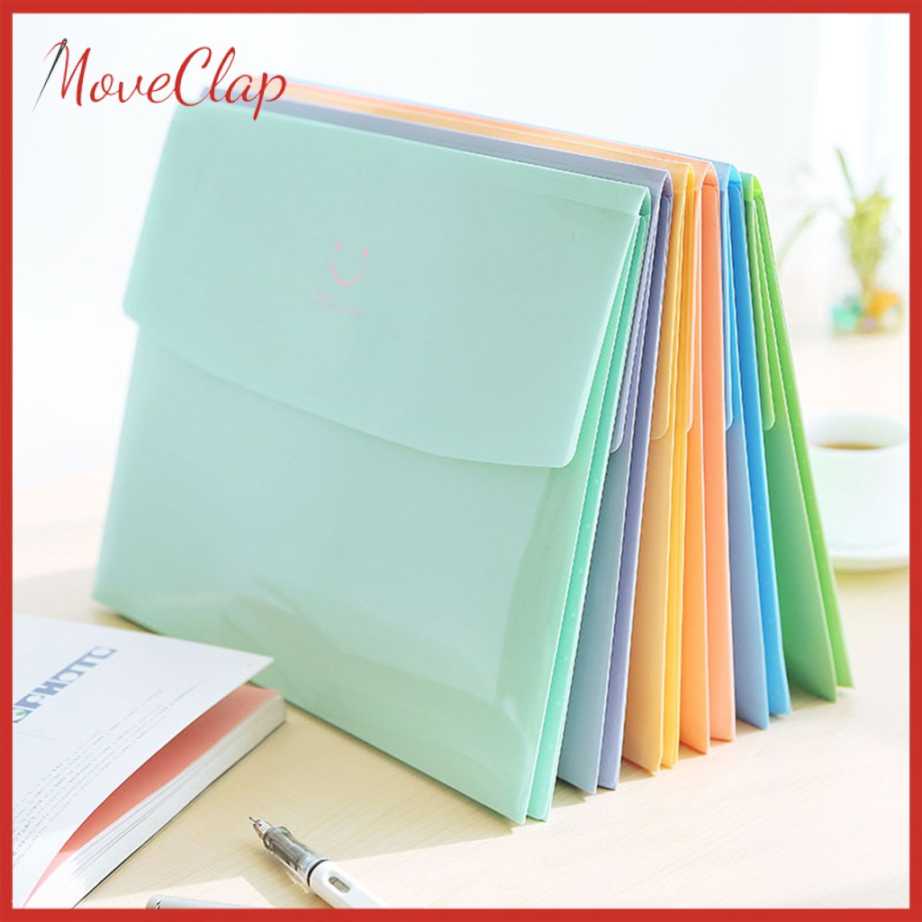 MoveClap Plastic Envelope A4 File Folder Paper Document Organizer Case