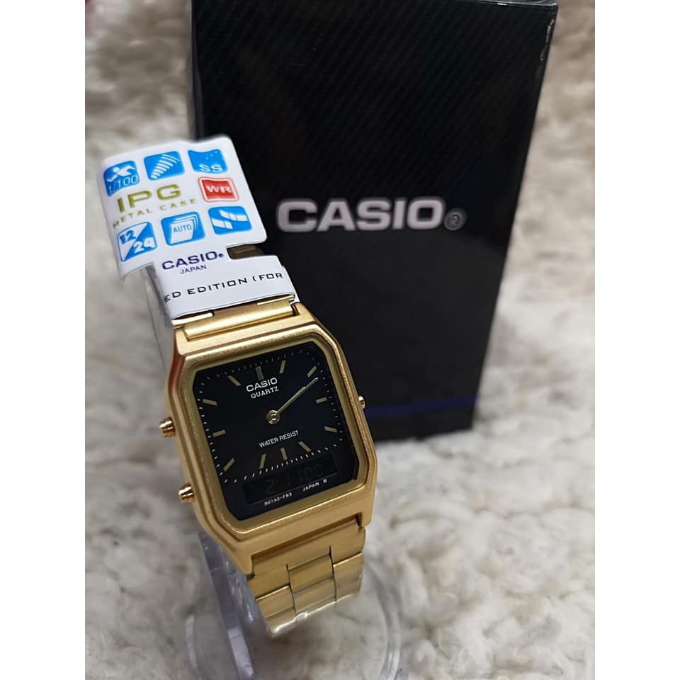 casio black face watch