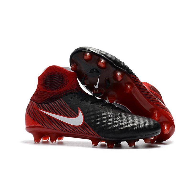 Nike Magista Obra II FG ACC black crimson mens high soccer football shoes  39-45 | Shopee Philippines