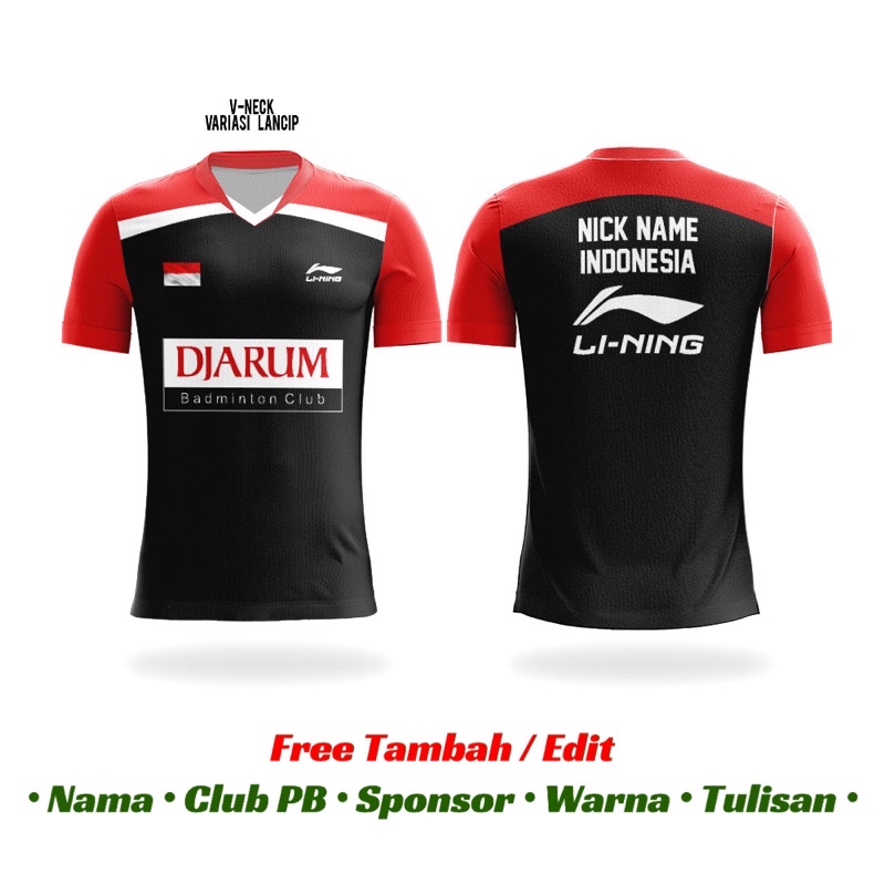 Custom Badminton Jersey Custom Badminton TShirt Jumbo Size Dyfit