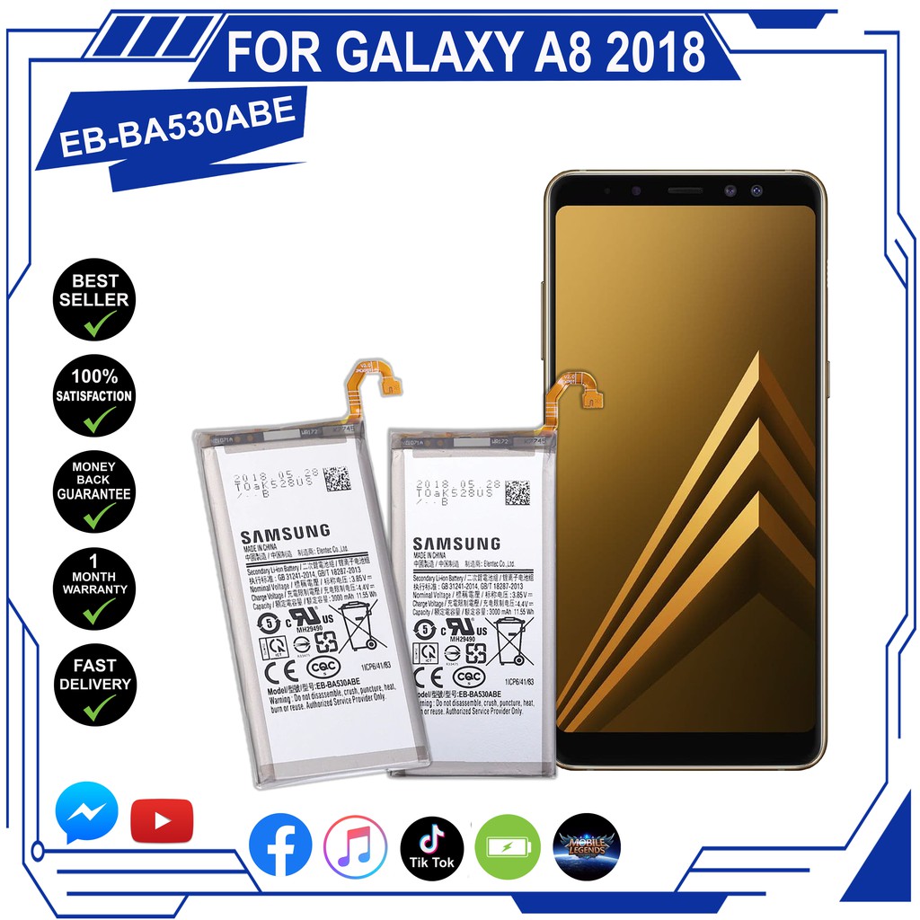 Battery For Samsung Galaxy A8 2018 Battery Model EBBA530ABE (3000mAh
