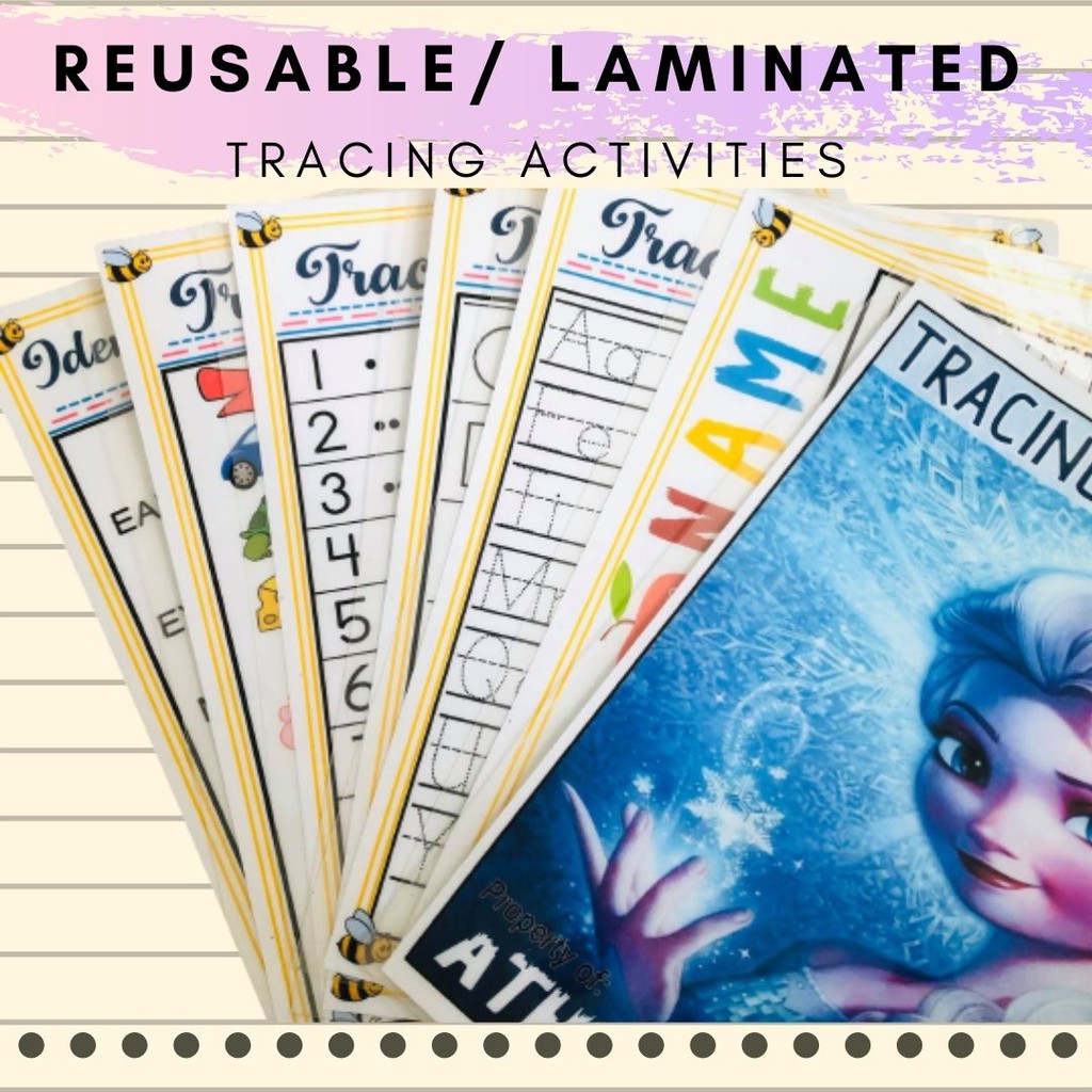 REUSABLE LAMINATED TRACING CHART Shopee Philippines