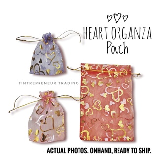 Heart Organza Pouch Love Drawstring Valentines Bag Wedding Souvenir
