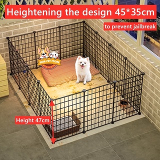【45*35cm】 Dog Cage Stackable Pet Fence Cat Rabbit Fence Pet Cage DIY  Metal Wire Kennel Extendable