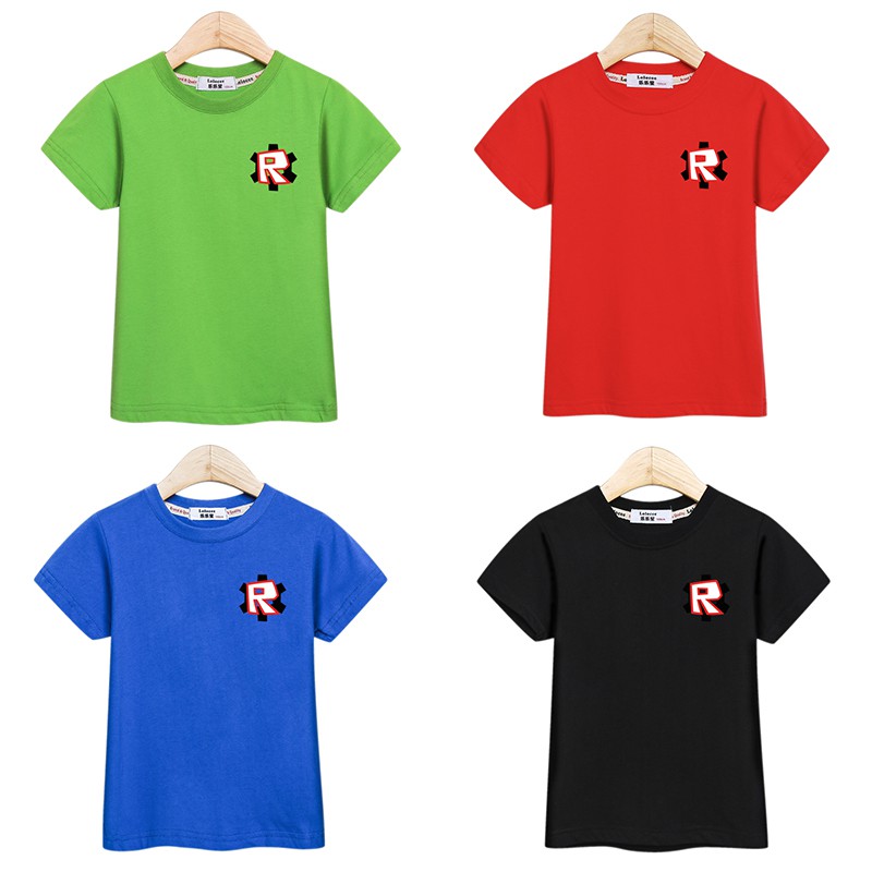 Boys Roblox Tees Shirt Summer Cotton Tops Kid Print Tshirt Shopee Philippines - roblox shirt philippines