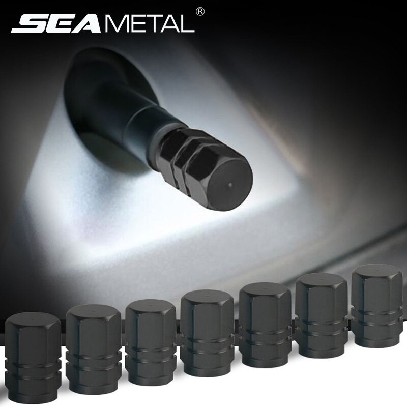SEAMETAL Universal Car Tyre Valve Cap Waterproof Dustproof Air Aluminum