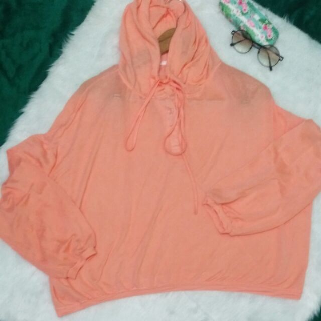 peach colour hoodie