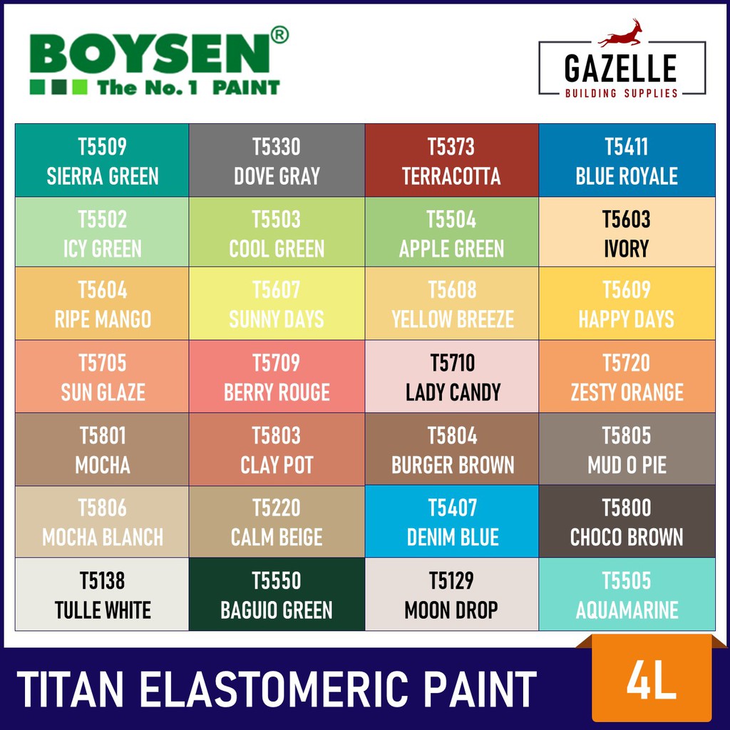 Boysen Paints Color Chart Image to u