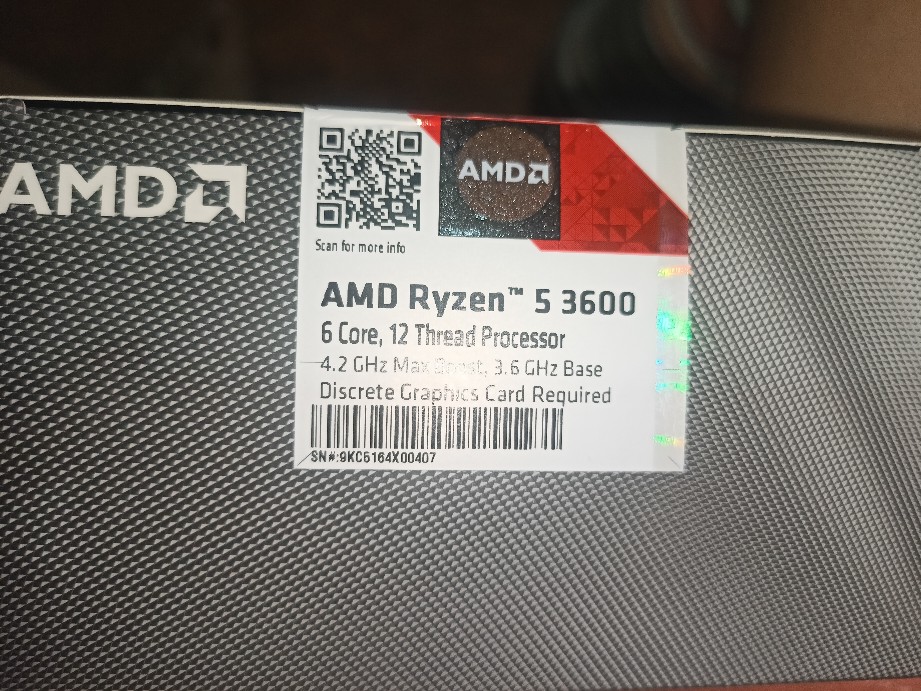 Amd Ryzen 5 3600 Am4 Socket 3 6ghz Up To 4 2ghz With Wraith Stealth Cpu Unlocked Core 6 Threads 12 P Shopee Philippines