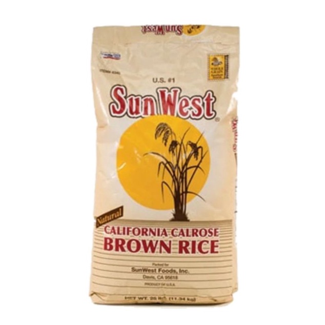 Sunwest California Calrose Brown Rice 25lbs Shopee Philippines