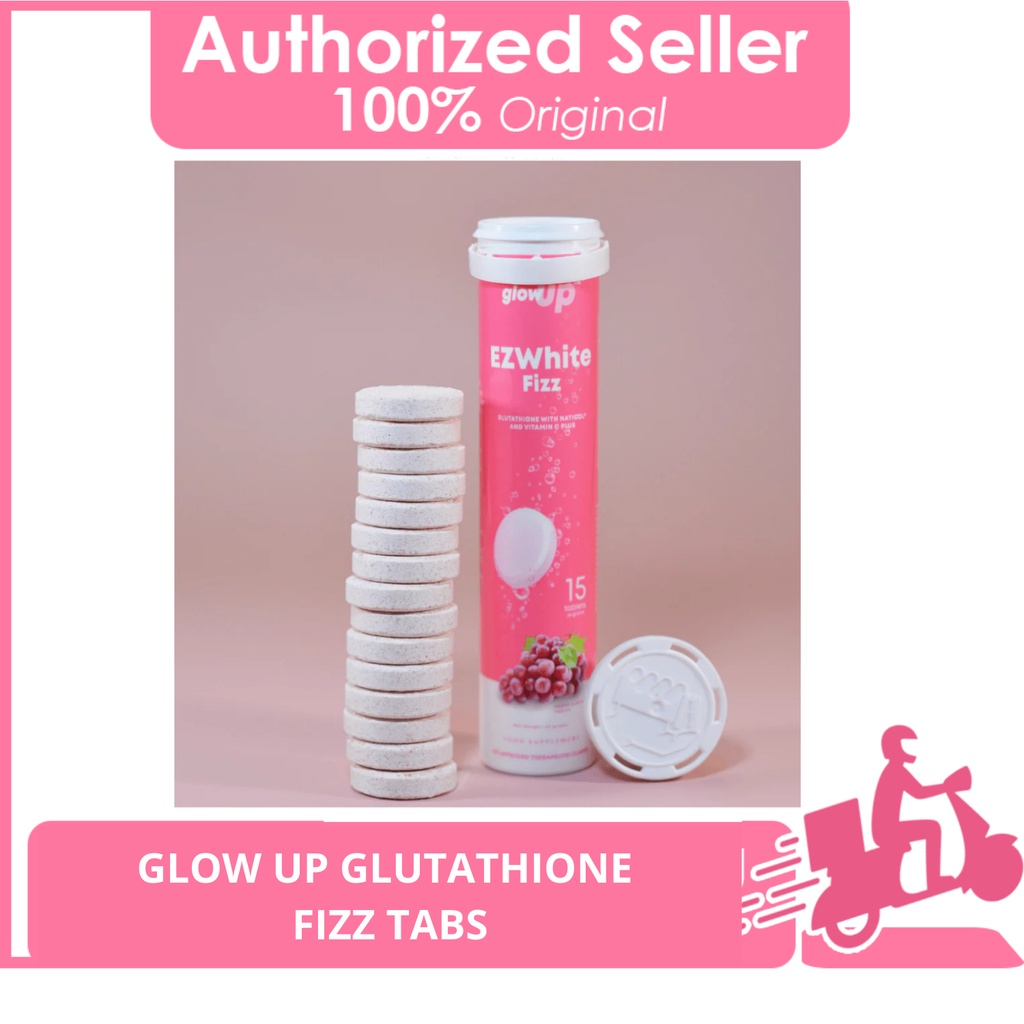 Glow Up GLUTATHIONE FIZZ TABS with Patented Sakura Extract and Fish