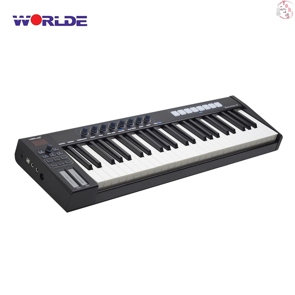 WORLDE Blue whale 49 Portable USB MIDI Controller Keyboard 49 Semi