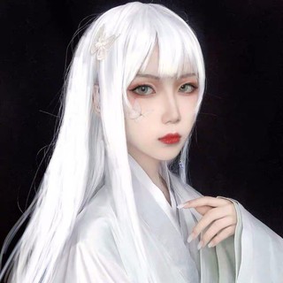 white hair cosplay wig