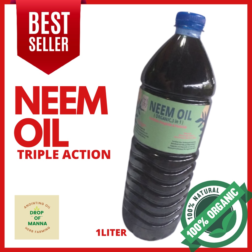 NEEM OIL TRIPLE ACTION 1 LITER (3in1 Organic Fertilizer, Fungicide
