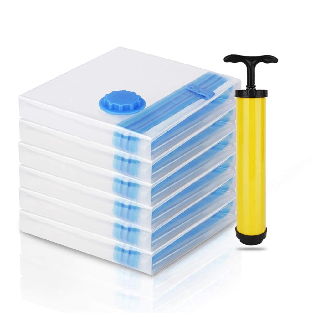 Ziplock Vacuum Compressed Bag,Foldable Travel Pump Space Saving Seal