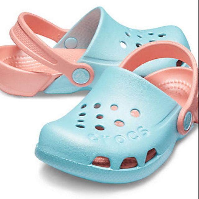 teal crocs kids