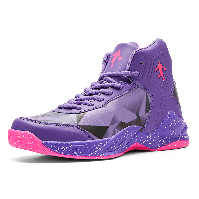 purple high top basketball shoes