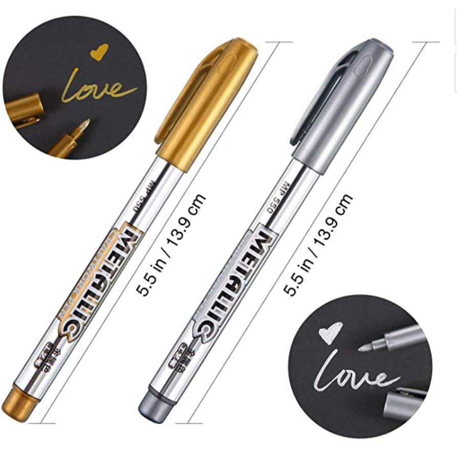 DIY Metal Waterproof Permanent Paint Marker Pens Sharpie Gold And