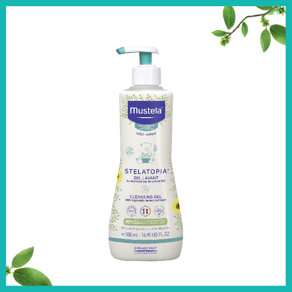 mustela stelatopia gel lavant cleansing gel