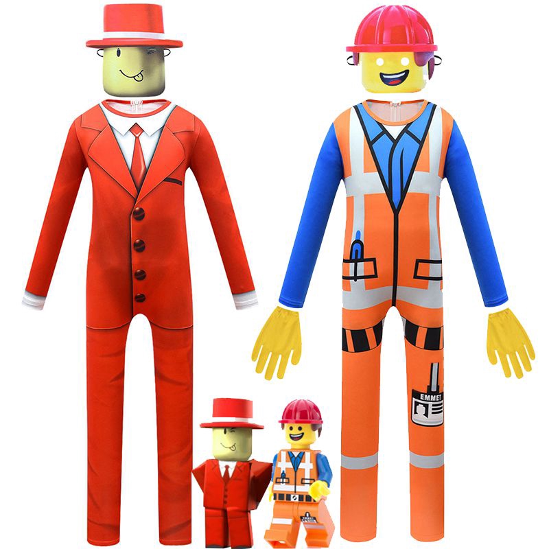 Roblox Cosplay Costume Kids Jumpsuit Fancy Dress Halloween Bodysuit ...