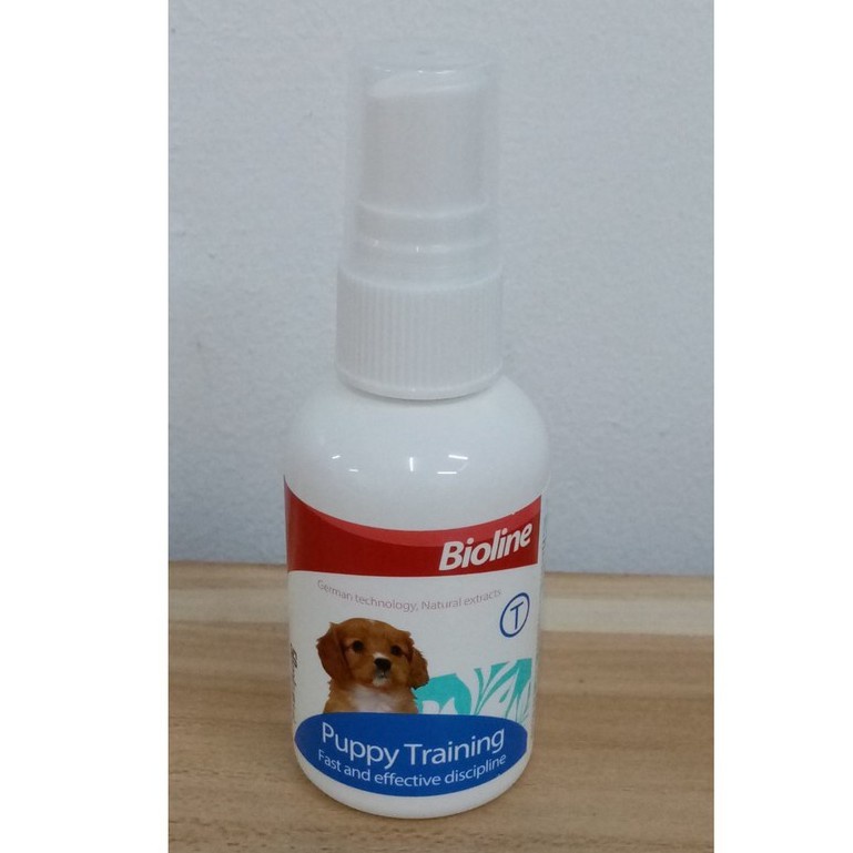 50ml and 120ml Bioline Dog Training Spray Pet Potty Aid Training Liquid Puppy Trainer