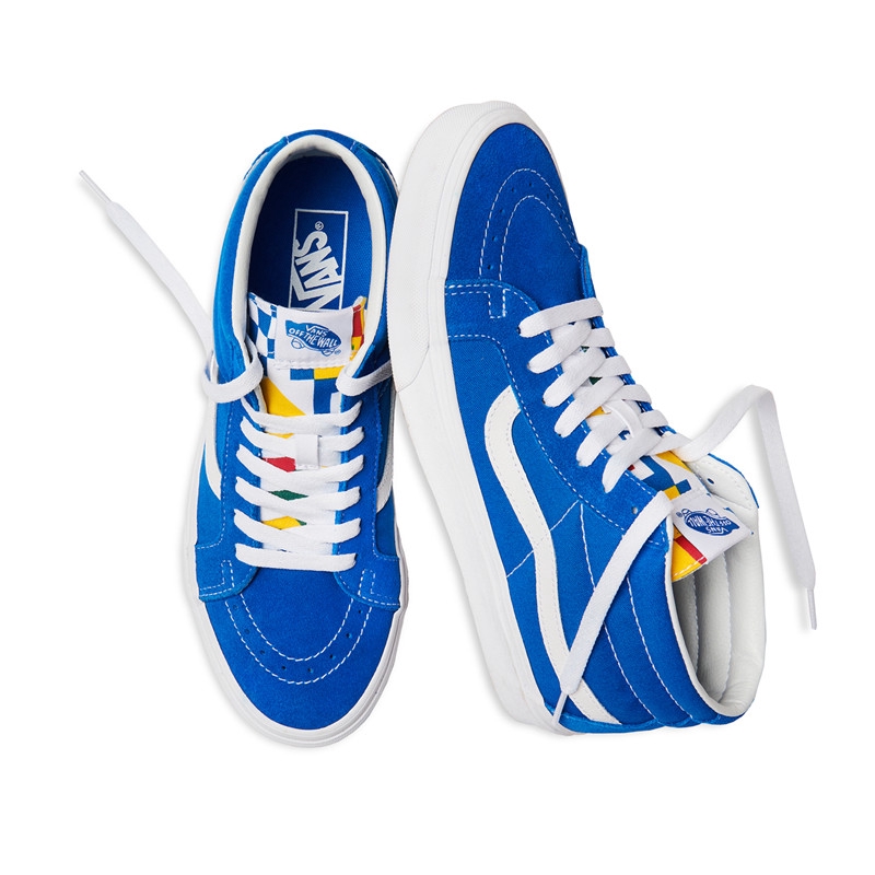 blue green red yellow vans