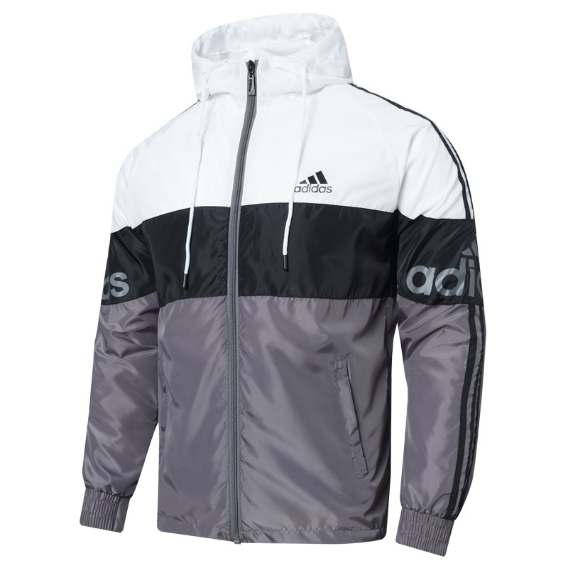 all white adidas windbreaker