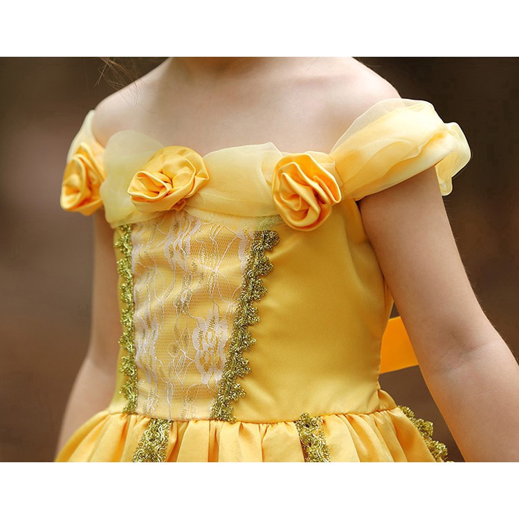 Girls Beauty And The Beast Princess Belle Dress Costume Shopee Philippines