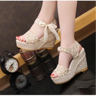 Korean Fashion women Sandals Hot Wild Style Casual Wedge/lace