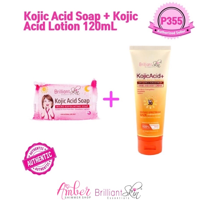 Brilliant Kojic Acid Soap + Kojic Acid Lotion 120 mL Shopee Philippines