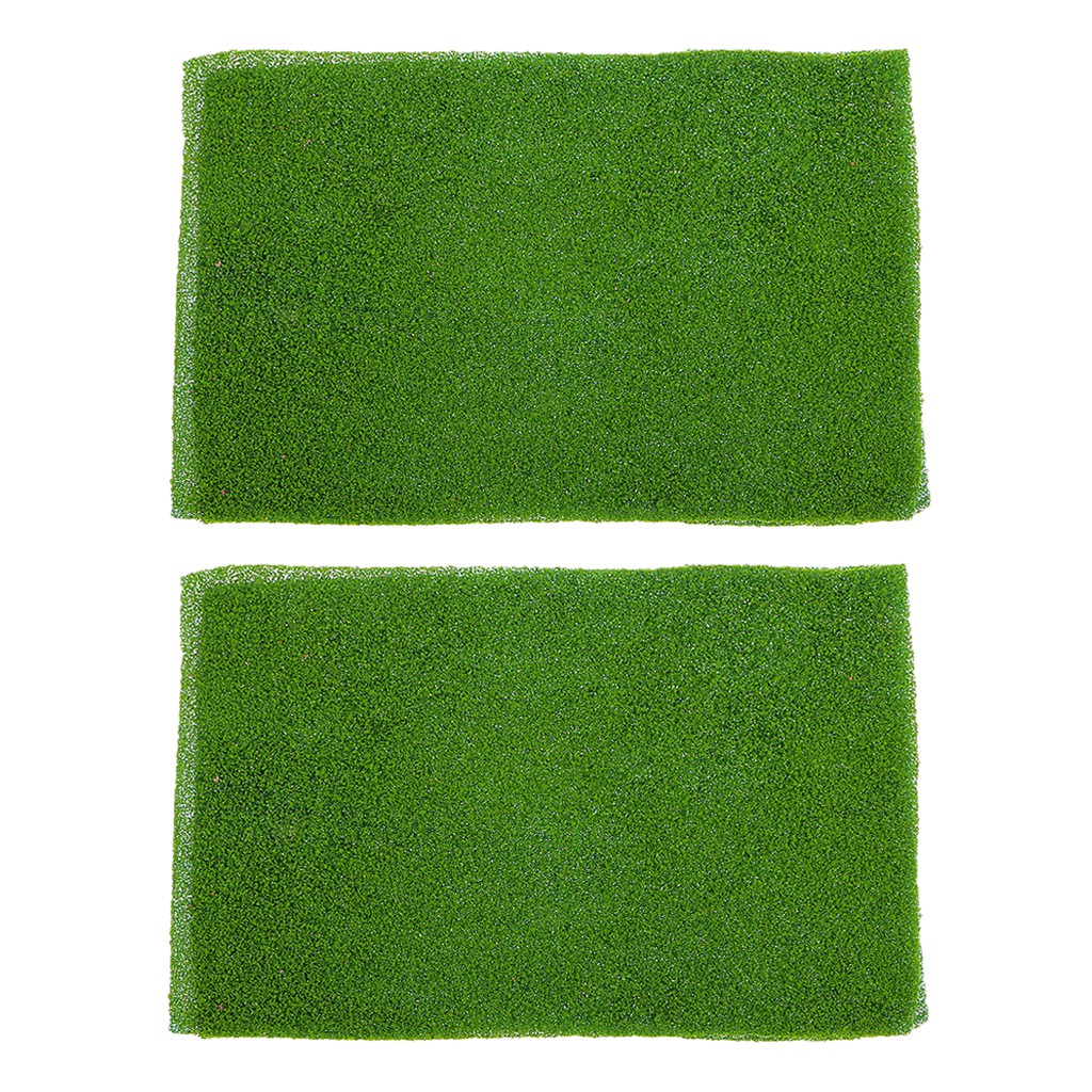 2pcs Light Green Grass Mat Lawn Model Railway Scenery Micro