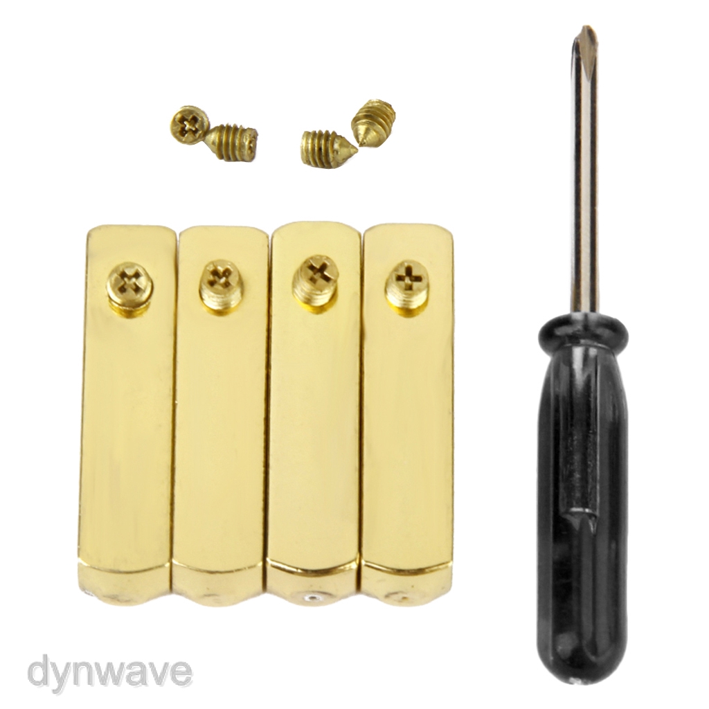 Shoe Laces Tips Aglets 4 pcs Gold Polished for Sneakers