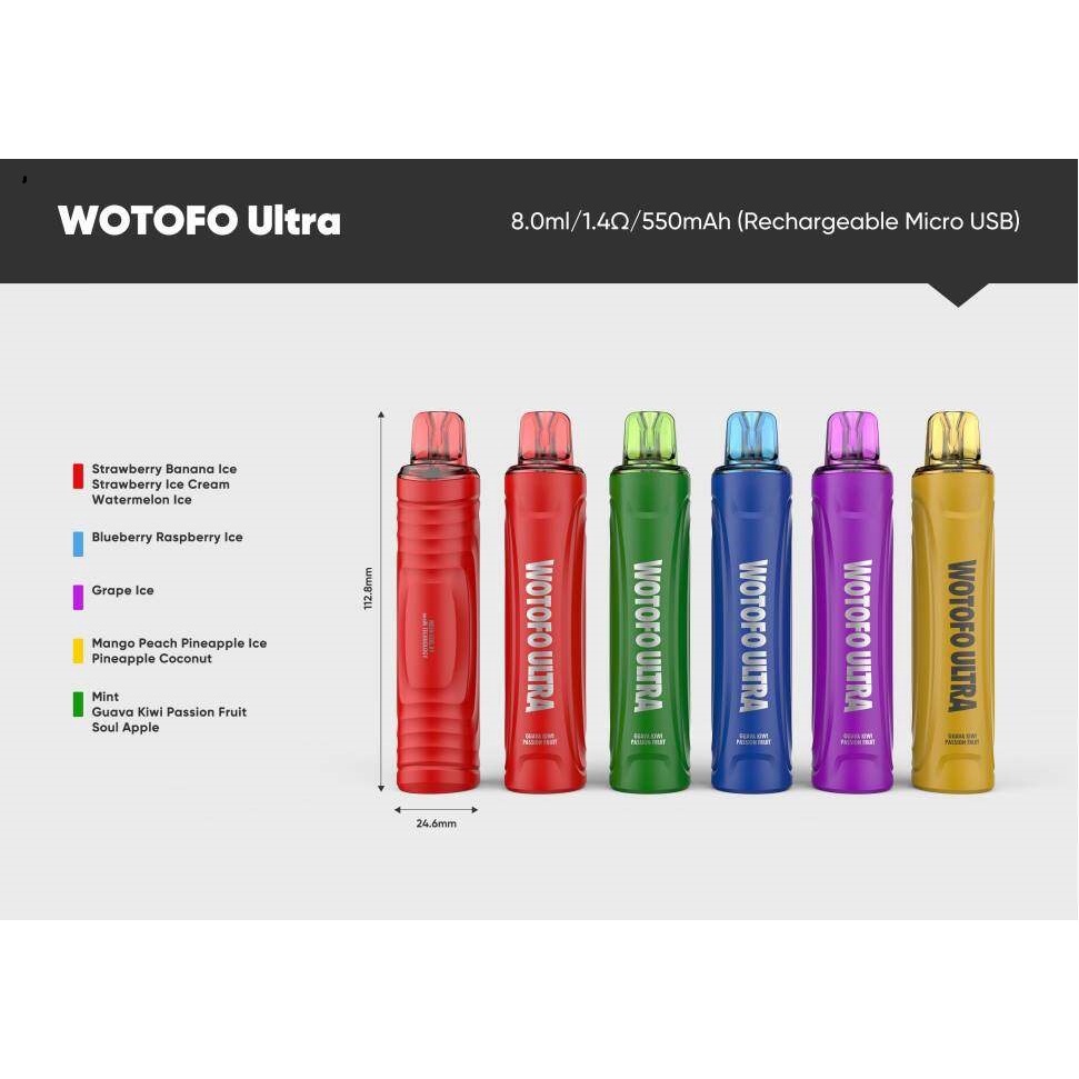 WOTOFO ULTRA 3000 PUFFS RECHARGABLE USB CHARGER/ANDROID DISPOSABLE PODS |  Shopee Philippines