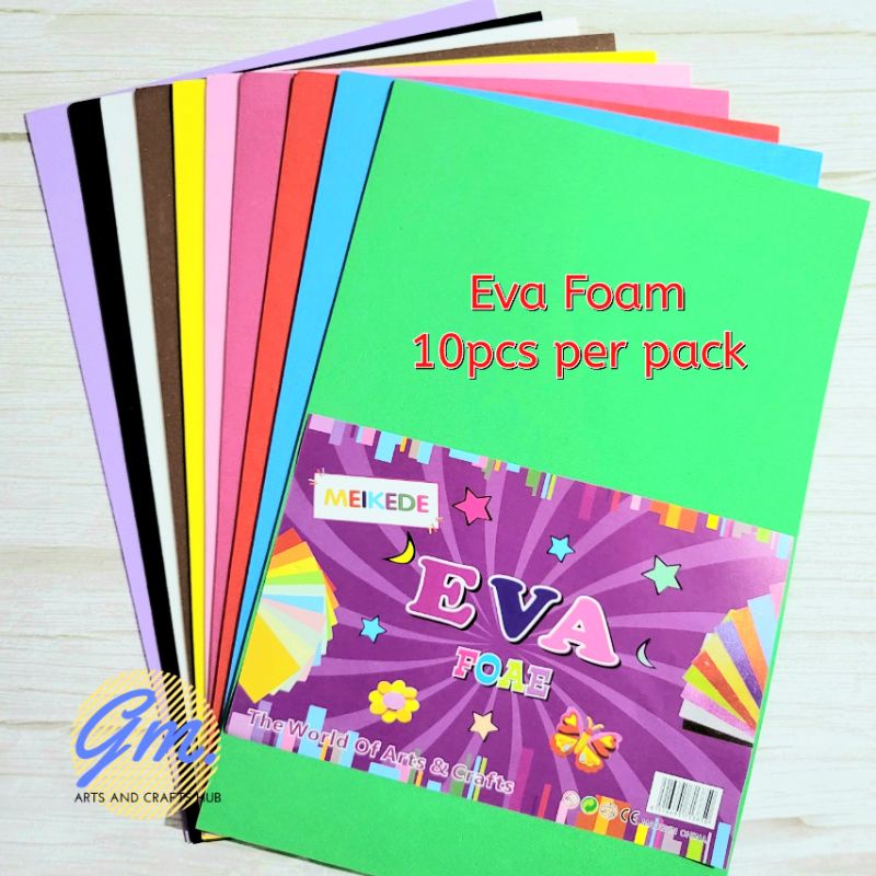 EVA FOAM SHEET WITH ADHESIVE NO ADHESIVE 10Pcs A4 DIY Arts and Crafts