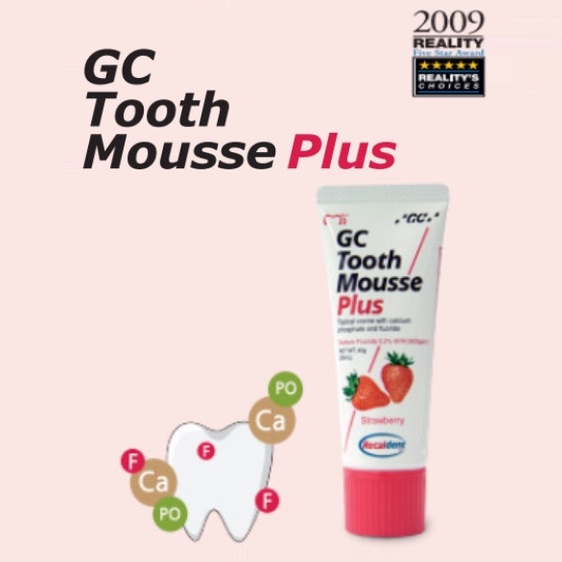 TOOTH MOUSSE PLUS 40g(35mL)®[GC/MADE IN JAPAN] STRAWBERRY FLAVOR TOPICAL CREME EXP:2025-05-06